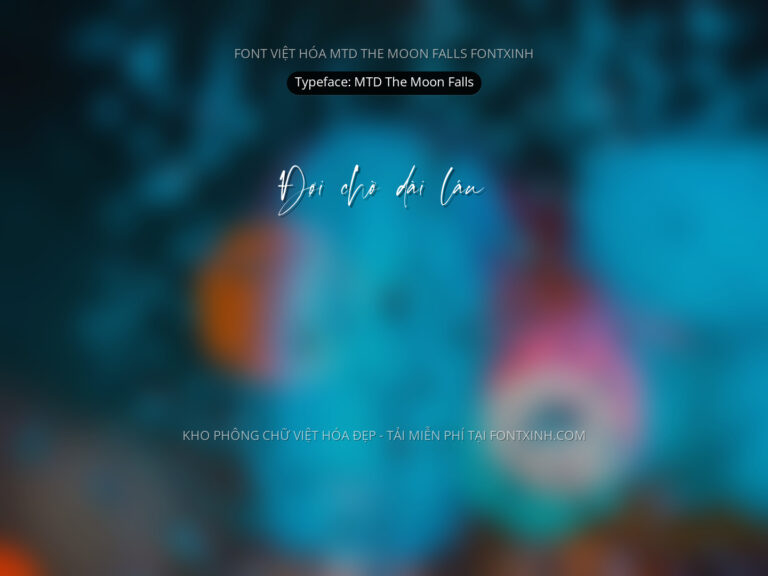 Font MTD The Moon Falls Font Xinh