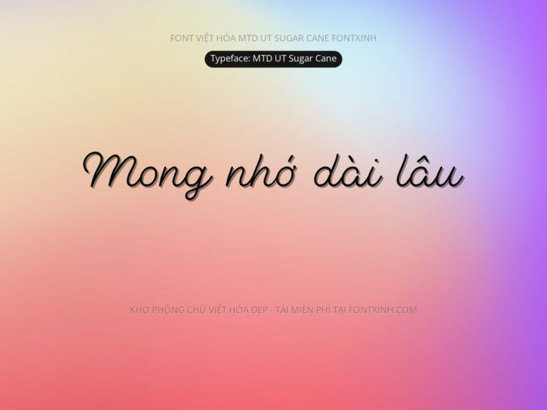 Font MTD UT Sugar Cane Font Xinh