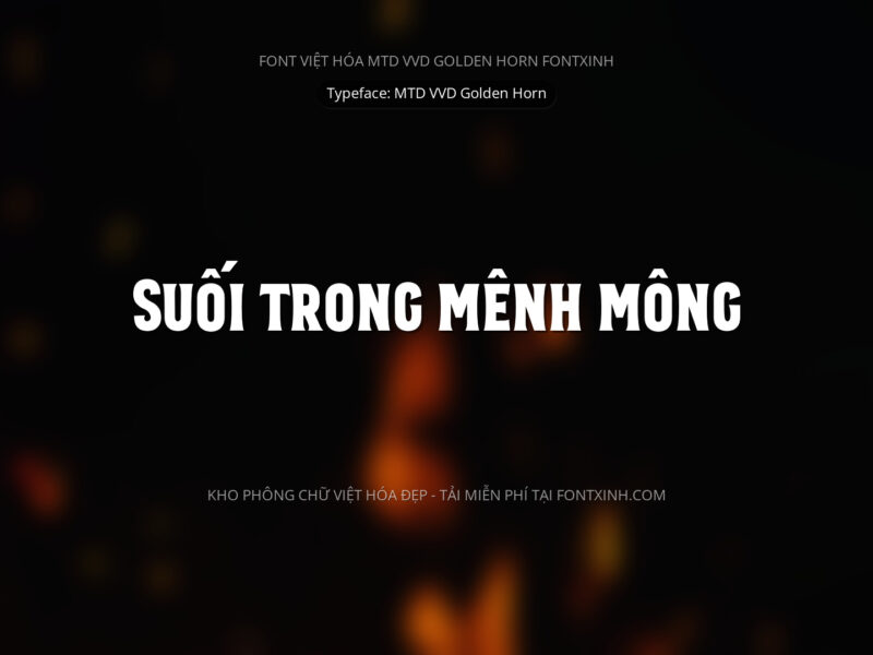 Font MTD VVD Golden Horn Font Xinh