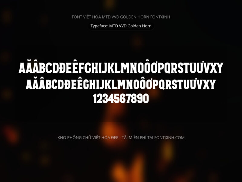 Font MTD VVD Golden Horn Font Xinh