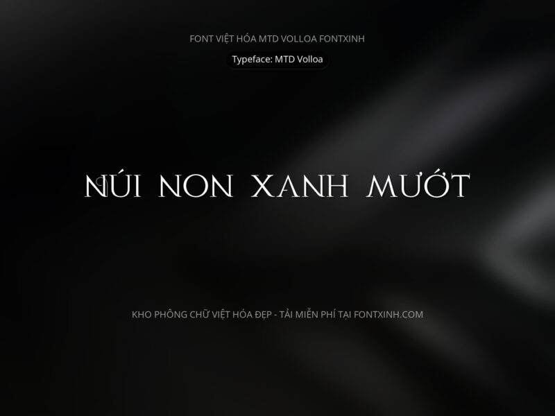 Font MTD Volloa Font Xinh