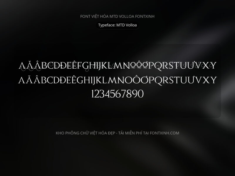 Font MTD Volloa Font Xinh