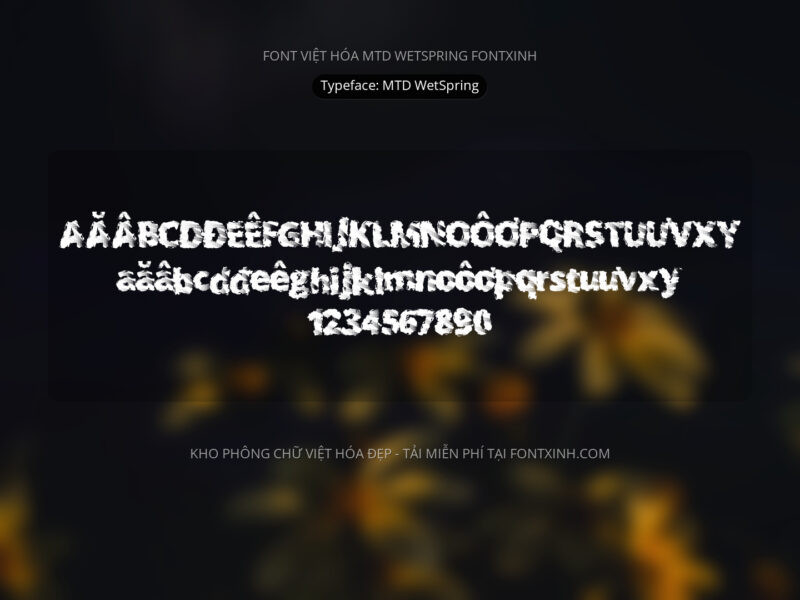 Font MTD WetSpring Font Xinh