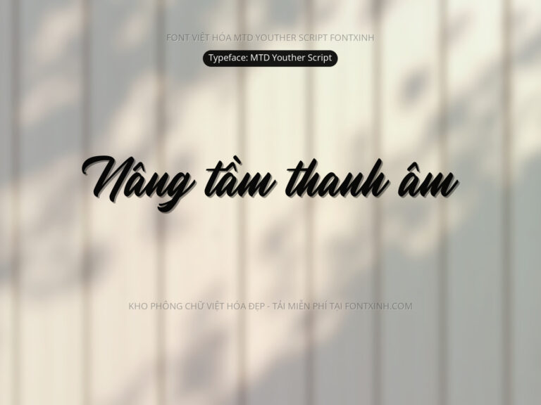 Font MTD Youther Script Font Xinh