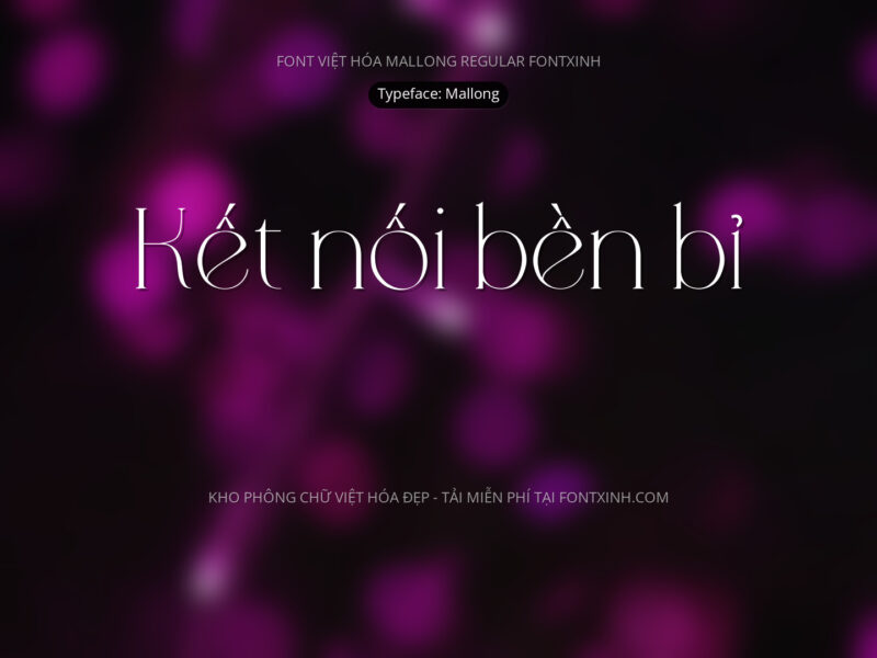 Font Mallong Regular Font Xinh