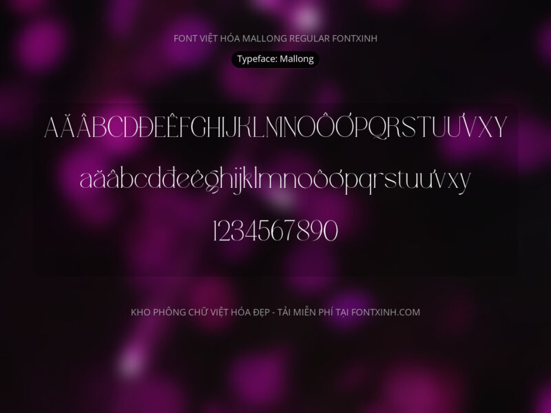 Font Mallong Regular Font Xinh