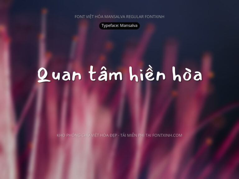 Font Mansalva Font Xinh
