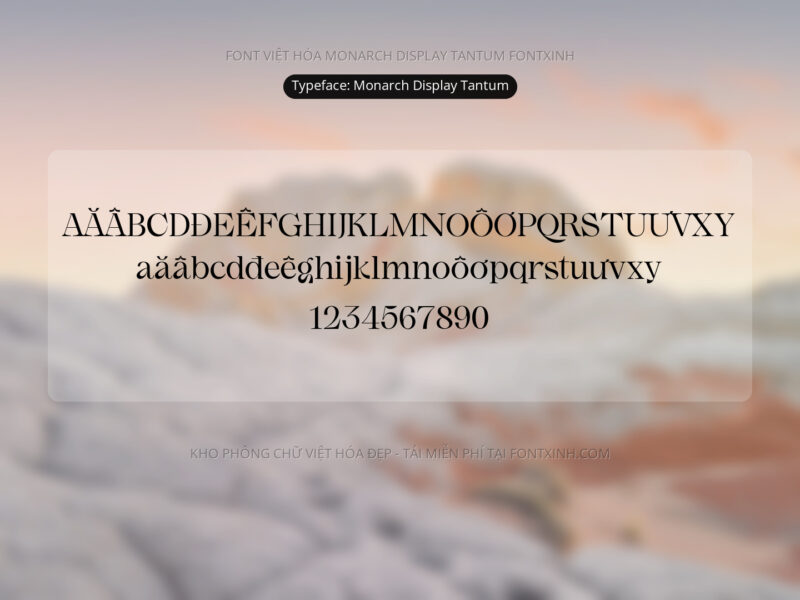 Font Monarch Font Xinh