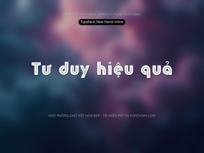 Font New Hanoi Cutline Font Xinh