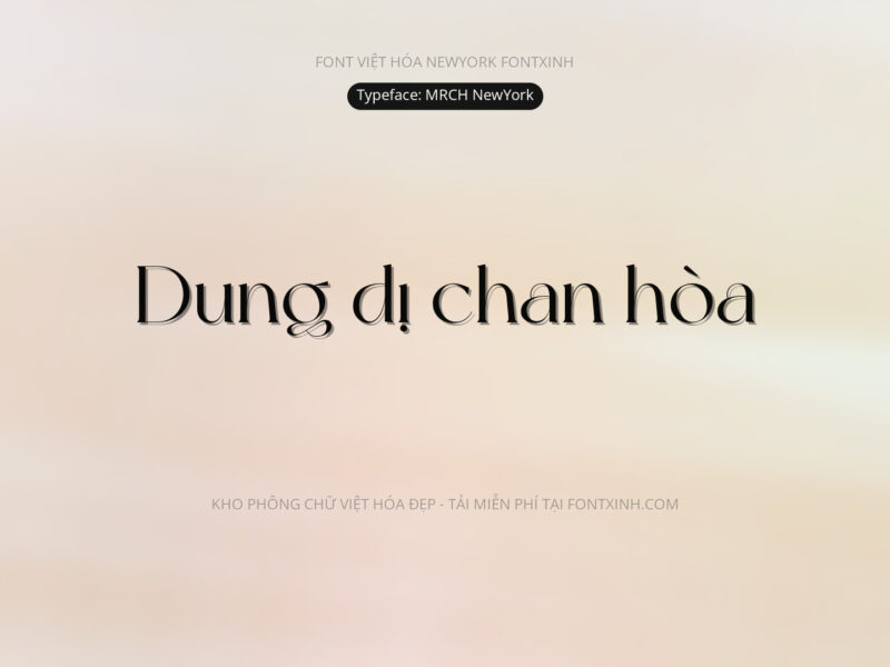 Font New York Font Xinh