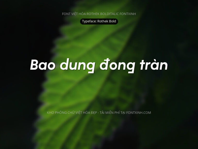 Font Rothek Font Xinh