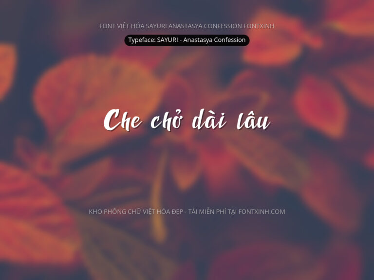 Font Sayuri Anastasya Confession Font Xinh