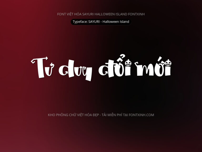 Font SAYURI Halloween Island Font Xinh