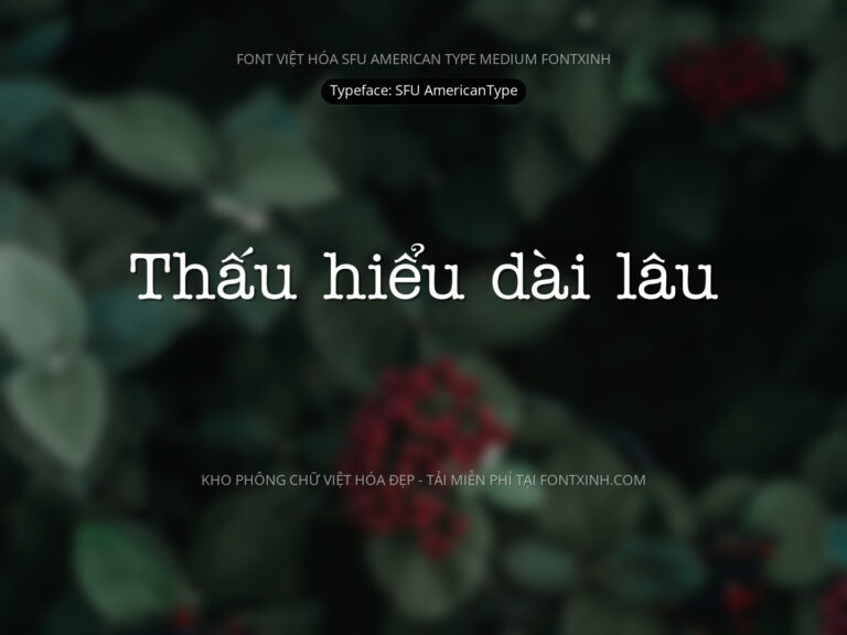 Font SFU American Font Xinh