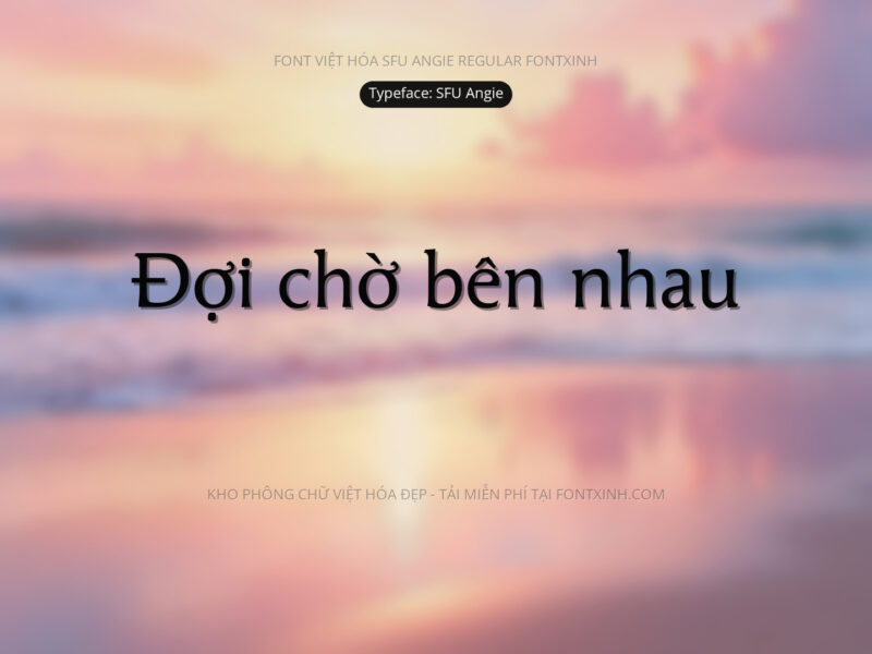 Font SFU Angie Font Xinh