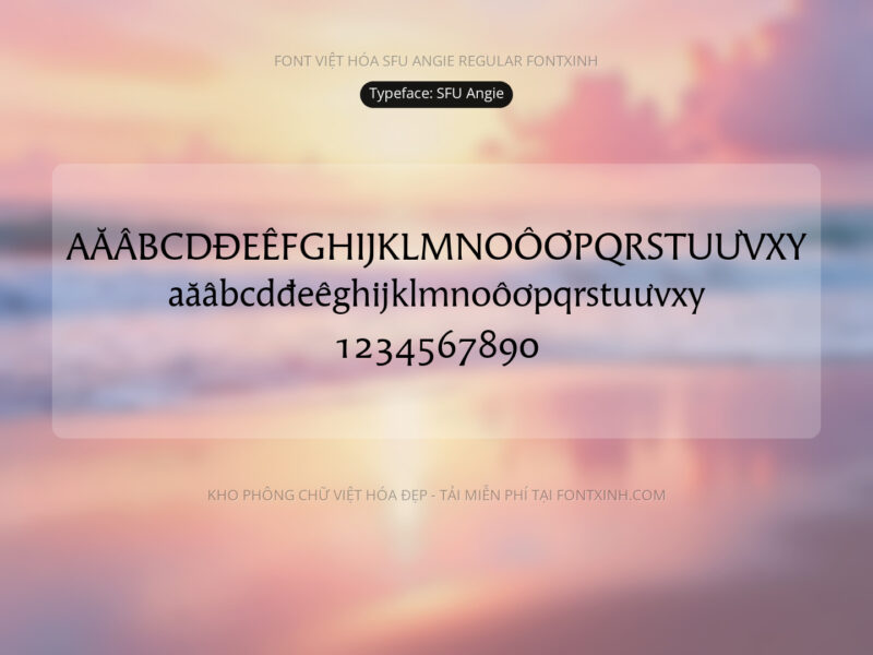 Font SFU Angie Font Xinh