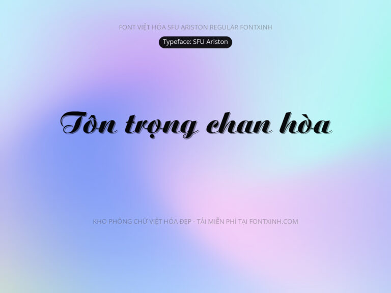 Font SFU Ariston Font Xinh