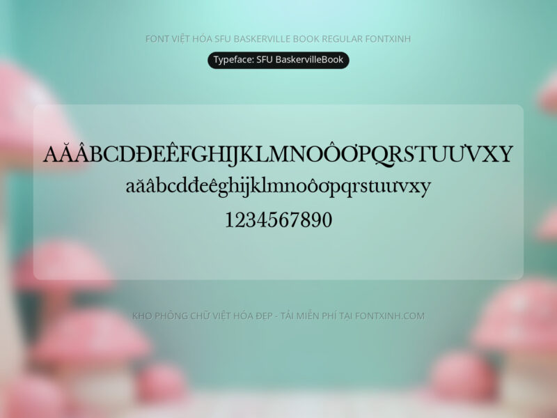 Font SFU Baskervillebook Font Xinh