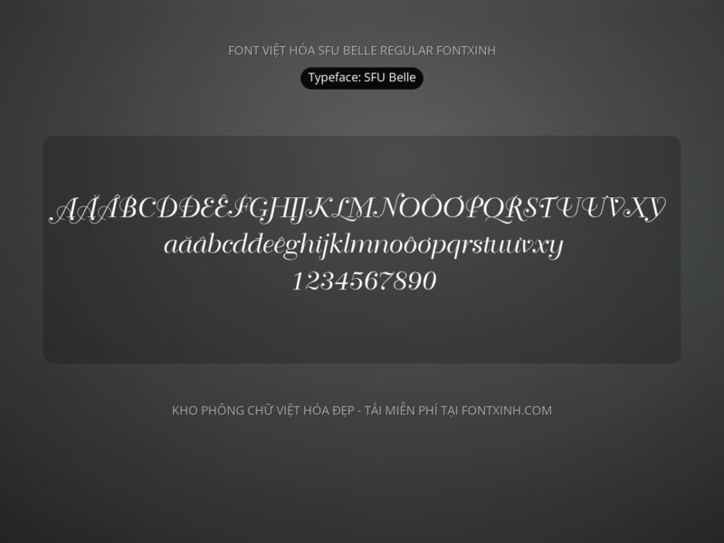 Font SFU Belle Font Xinh