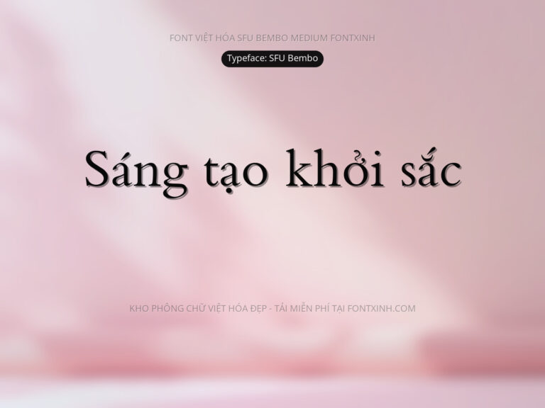 Font SFU Bembo Font Xinh