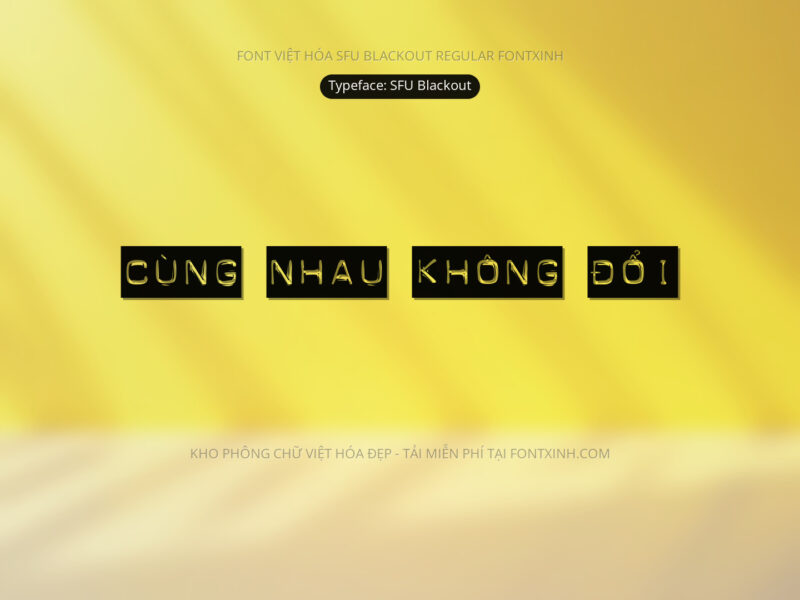 Font SFU Blackout Font Xinh