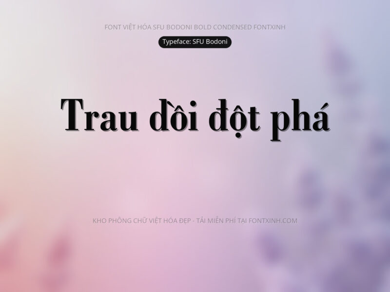 Font SFU Bodoni Font Xinh