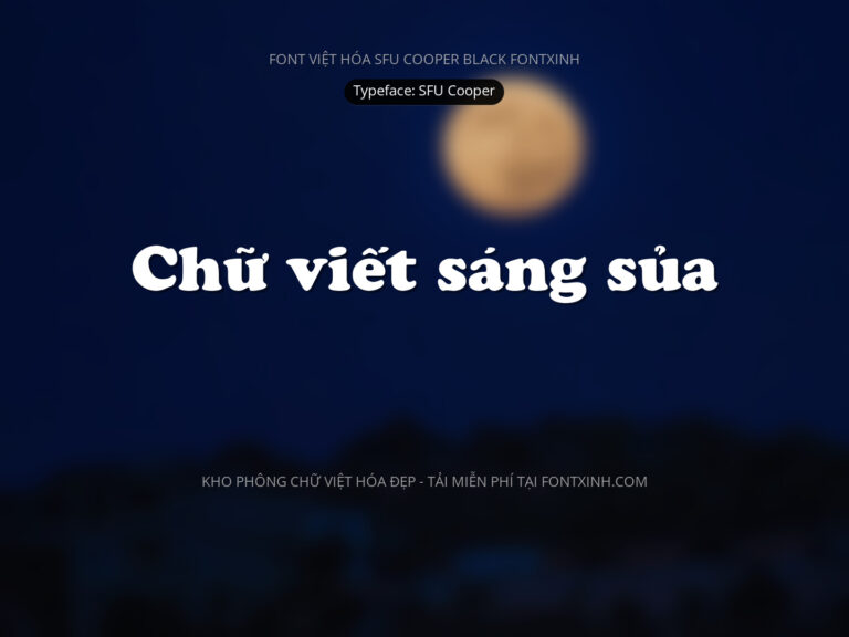 Font SFU Cooper Font Xinh