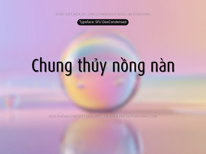 Font SFU Dax Font Xinh