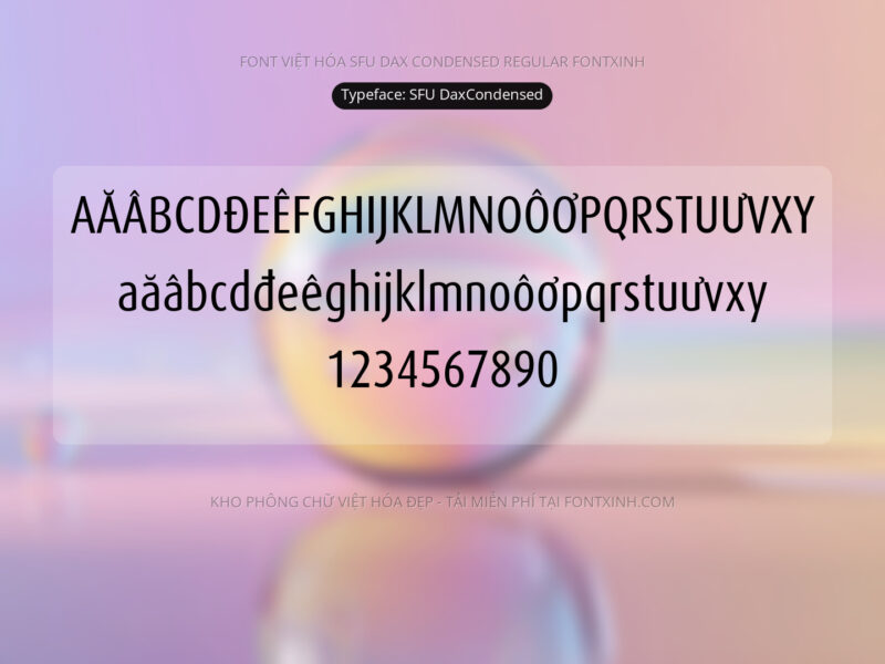 Font SFU Dax Font Xinh