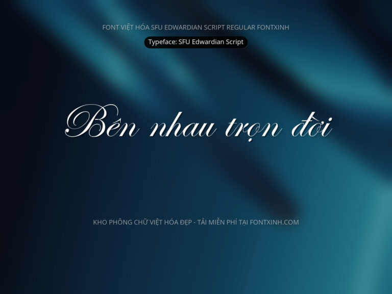 Font SFU Edwardianscrip Font Xinh