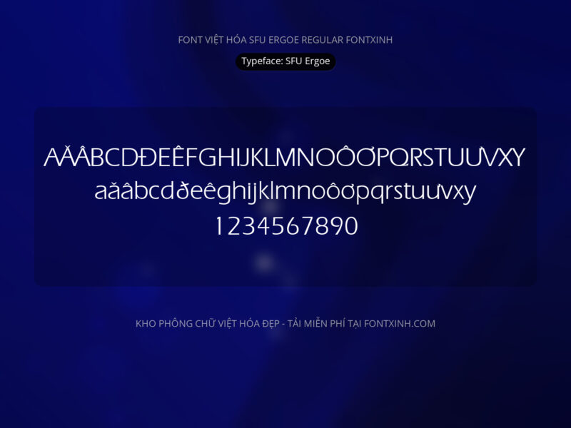 Font SFU Ergoe Font Xinh