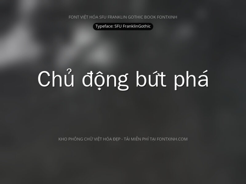 Font SFU FranklinGothic Font Xinh