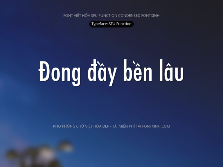 Font SFU Function Font Xinh