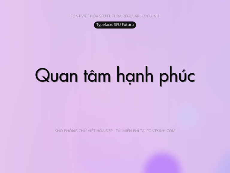Font SFU Futura Font Xinh