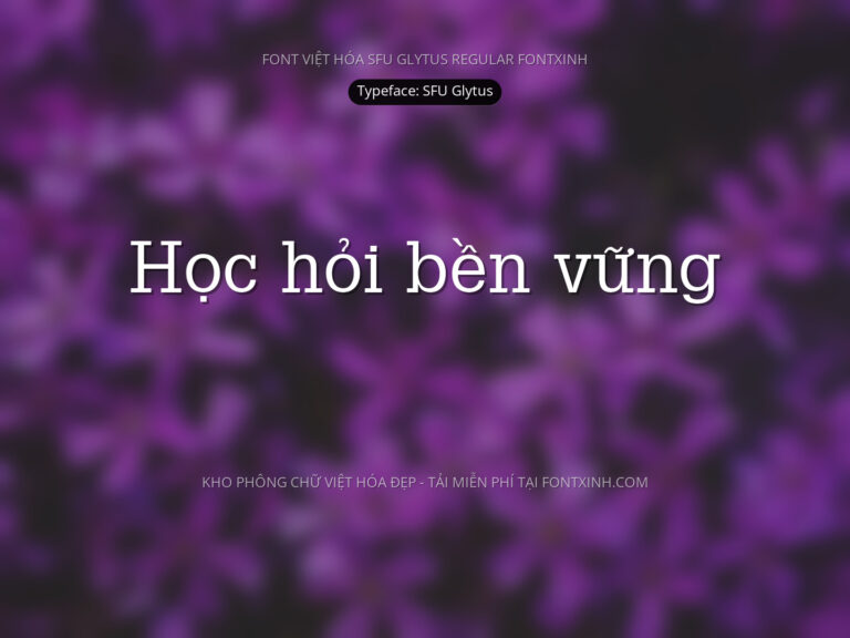 Font SFU Glytus Font Xinh