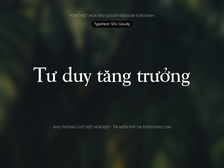 Font SFU Goudy Font Xinh