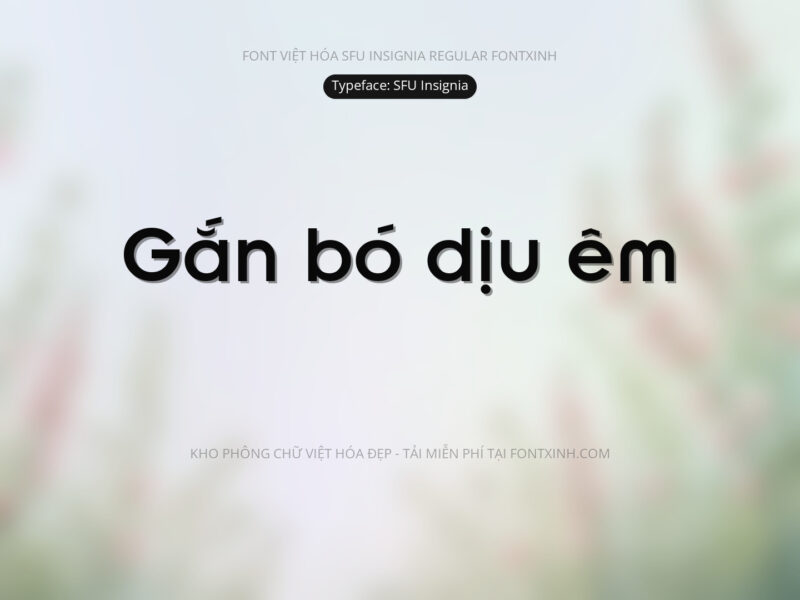 Font SFU Insignia Font Xinh