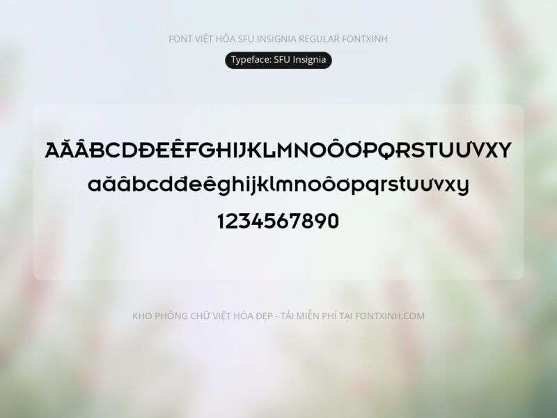 Font SFU Insignia Font Xinh