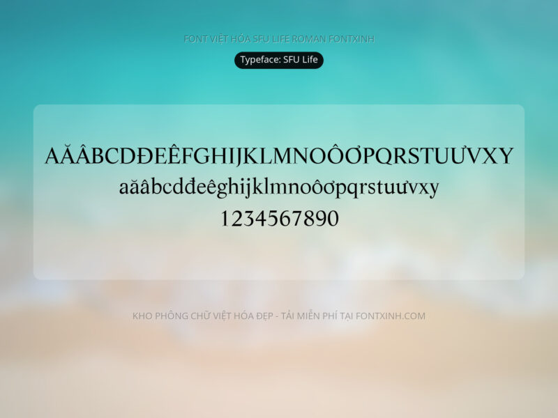 Font SFU Life Font Xinh