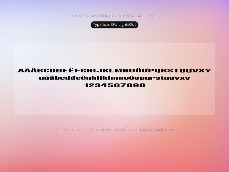 Font SFU LightsOut Font Xinh