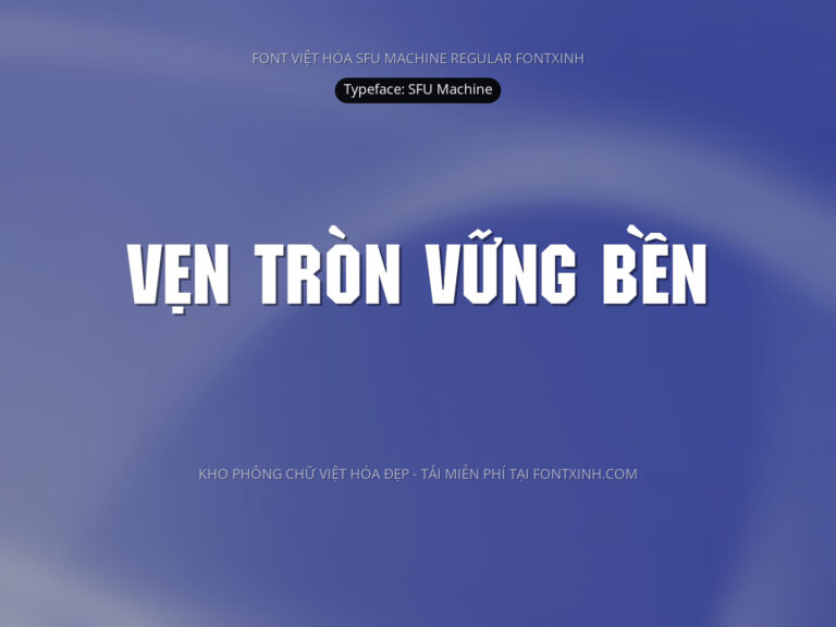 Font SFU Machine Font Xinh