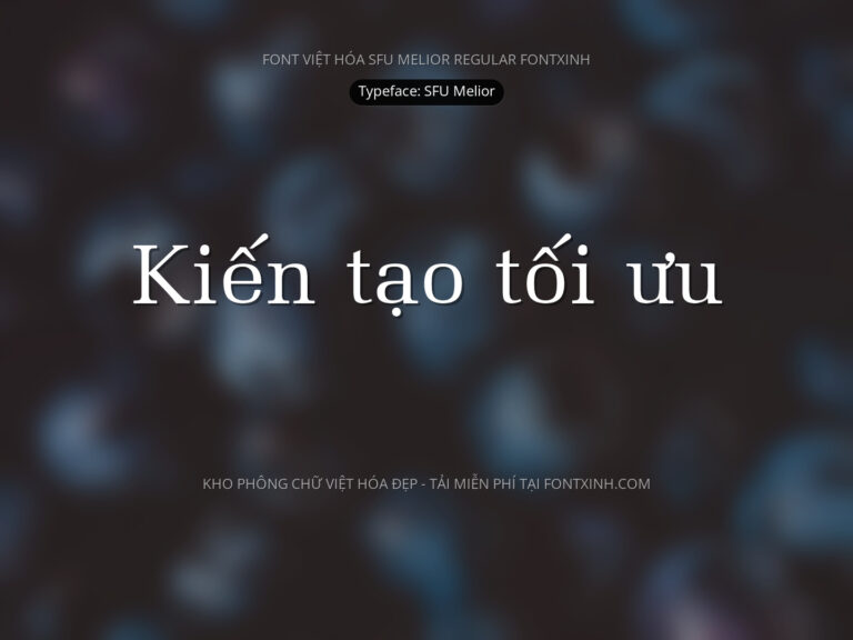 Font SFU Melior Font Xinh
