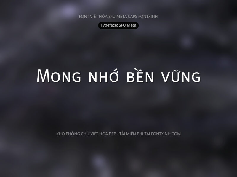 Font SFU Meta Font Xinh