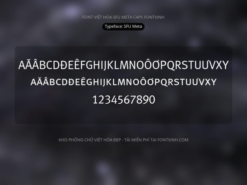 Font SFU Meta Font Xinh
