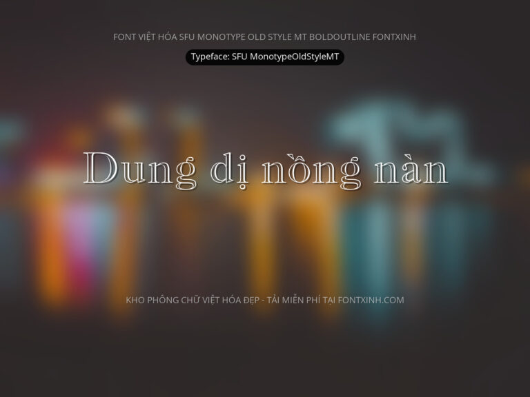 Font SFU MonotypeOldStyleMT Font Xinh