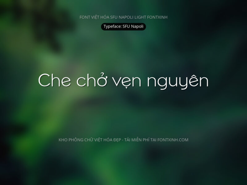 Font SFU Napoli Font Xinh