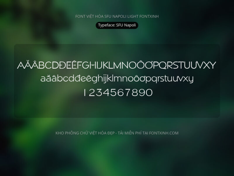 Font SFU Napoli Font Xinh