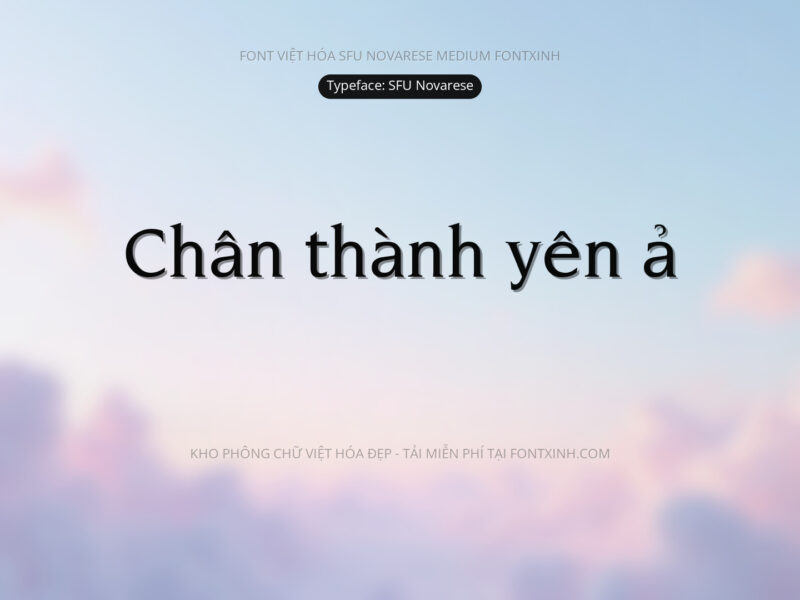 Font SFU Novarese Font Xinh