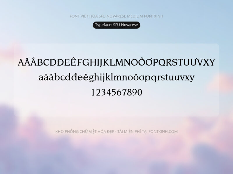 Font SFU Novarese Font Xinh
