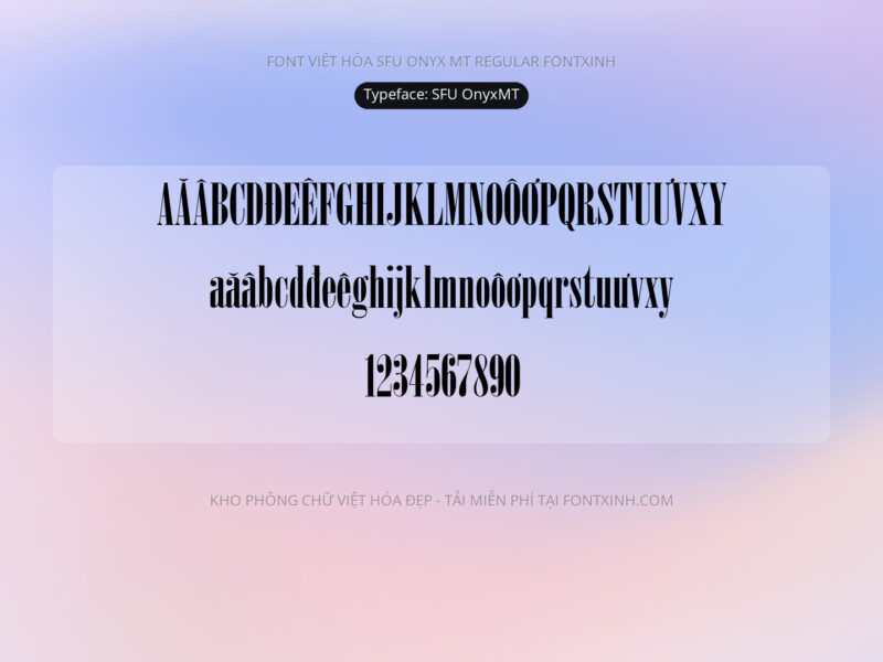 Font SFU OnyxMT Font Xinh